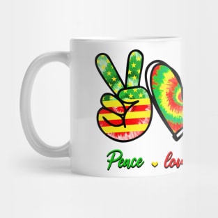 Cute Peace Love Juneteenth June 1865 African black Freedom Women Mug